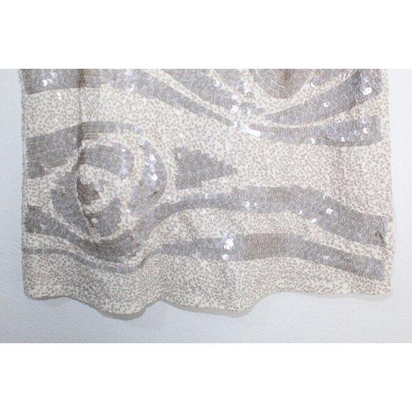 Coldwater Creek Sequin Tank Top Women's M Beige Gray Boho Minimalist Casual - Picture 4 of 13